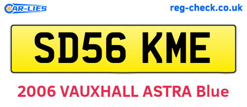 SD56KME are the vehicle registration plates.