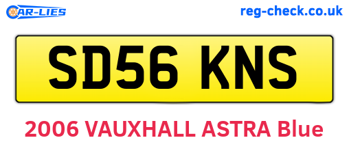 SD56KNS are the vehicle registration plates.