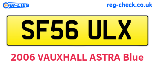 SF56ULX are the vehicle registration plates.