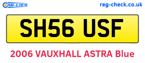 SH56USF are the vehicle registration plates.