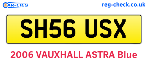 SH56USX are the vehicle registration plates.