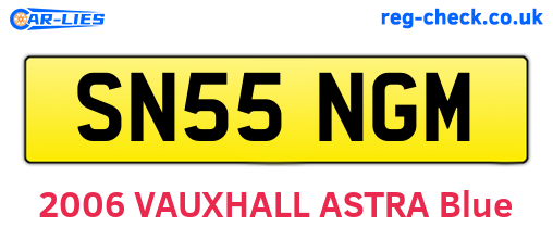 SN55NGM are the vehicle registration plates.