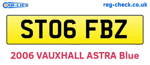 ST06FBZ are the vehicle registration plates.