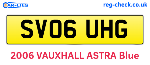 SV06UHG are the vehicle registration plates.