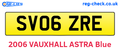 SV06ZRE are the vehicle registration plates.