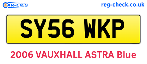 SY56WKP are the vehicle registration plates.