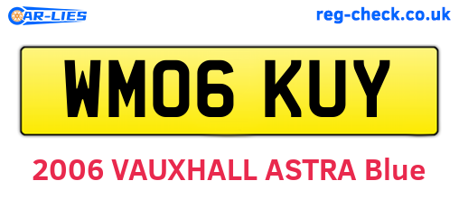 WM06KUY are the vehicle registration plates.