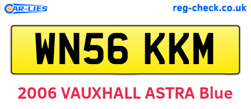 WN56KKM are the vehicle registration plates.