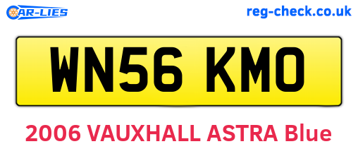 WN56KMO are the vehicle registration plates.