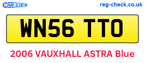 WN56TTO are the vehicle registration plates.