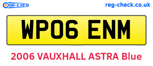 WP06ENM are the vehicle registration plates.