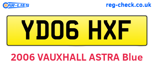 YD06HXF are the vehicle registration plates.
