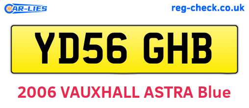 YD56GHB are the vehicle registration plates.