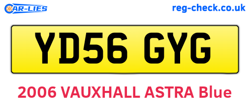 YD56GYG are the vehicle registration plates.