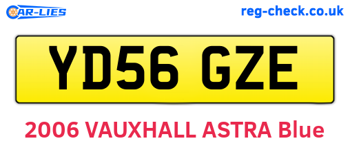 YD56GZE are the vehicle registration plates.
