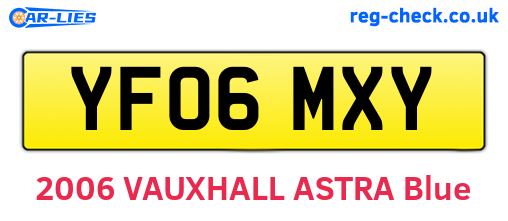 YF06MXY are the vehicle registration plates.