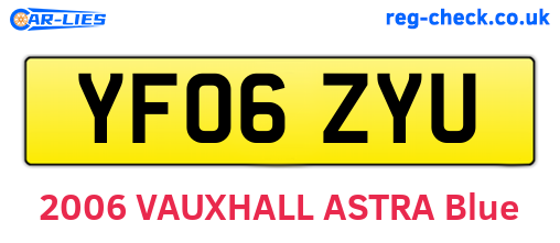 YF06ZYU are the vehicle registration plates.