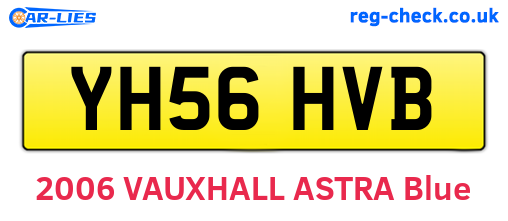 YH56HVB are the vehicle registration plates.