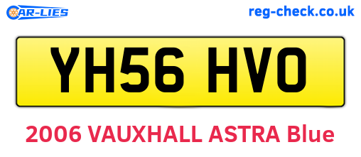 YH56HVO are the vehicle registration plates.