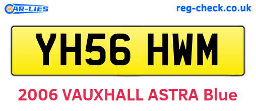 YH56HWM are the vehicle registration plates.