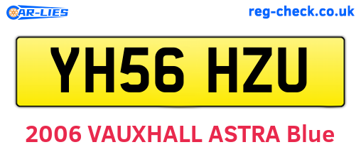 YH56HZU are the vehicle registration plates.