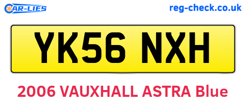 YK56NXH are the vehicle registration plates.