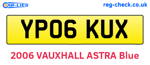 YP06KUX are the vehicle registration plates.