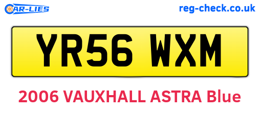 YR56WXM are the vehicle registration plates.