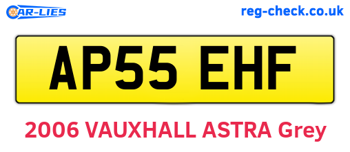AP55EHF are the vehicle registration plates.