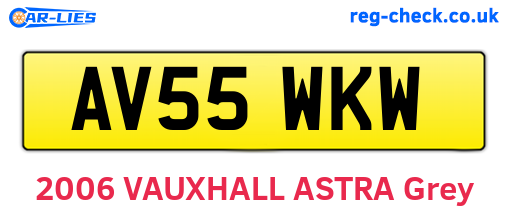 AV55WKW are the vehicle registration plates.