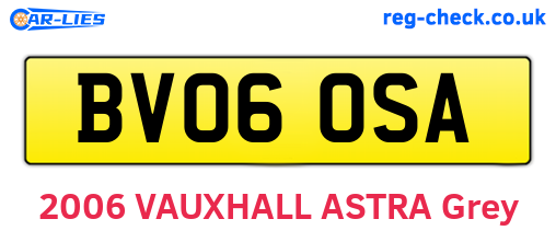 BV06OSA are the vehicle registration plates.