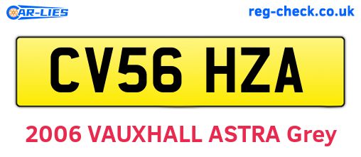 CV56HZA are the vehicle registration plates.