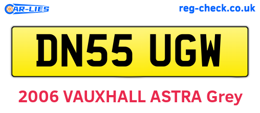 DN55UGW are the vehicle registration plates.
