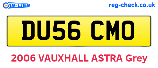 DU56CMO are the vehicle registration plates.
