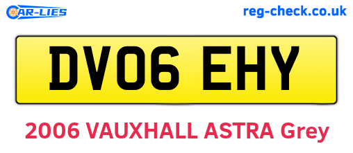 DV06EHY are the vehicle registration plates.