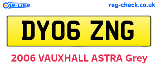 DY06ZNG are the vehicle registration plates.