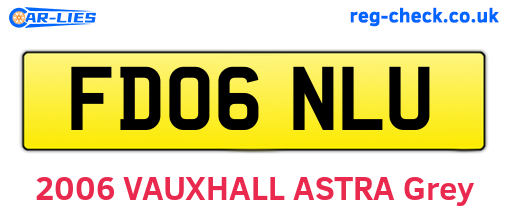FD06NLU are the vehicle registration plates.