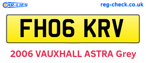 FH06KRV are the vehicle registration plates.