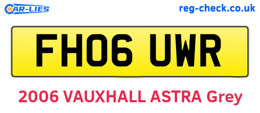 FH06UWR are the vehicle registration plates.