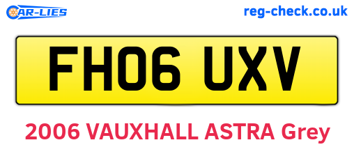 FH06UXV are the vehicle registration plates.