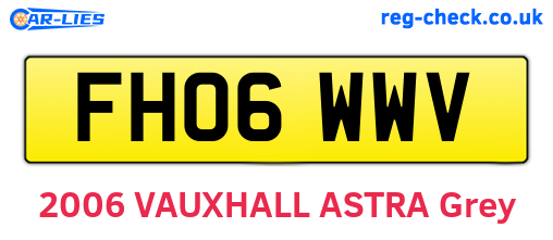 FH06WWV are the vehicle registration plates.