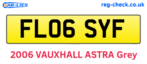 FL06SYF are the vehicle registration plates.