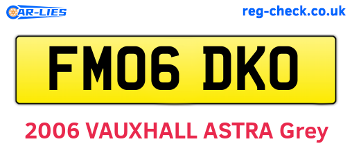 FM06DKO are the vehicle registration plates.