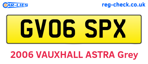 GV06SPX are the vehicle registration plates.