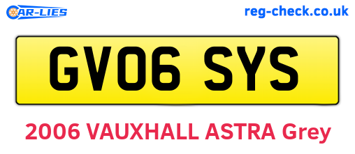 GV06SYS are the vehicle registration plates.