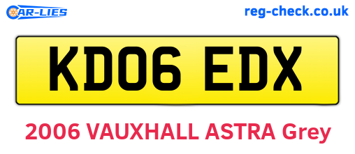 KD06EDX are the vehicle registration plates.