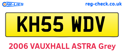 KH55WDV are the vehicle registration plates.