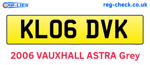 KL06DVK are the vehicle registration plates.