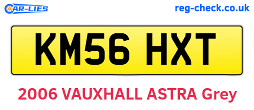 KM56HXT are the vehicle registration plates.