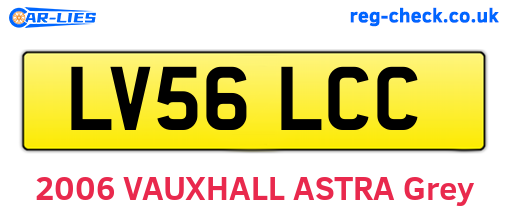 LV56LCC are the vehicle registration plates.